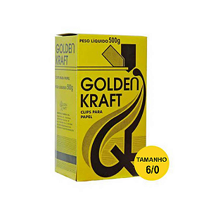 Clips 6/0 Galvanizado Golden Kraft CAIXA C/215 500G