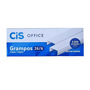 Grampo 26/6 Galvanizado Cis Cx 5000 Und