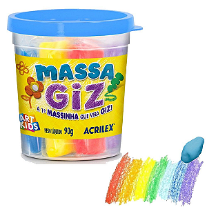 Massa Giz Modelar 6 Cores 100g Acrilex