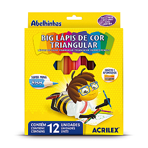 Big Lápis de Cor Triangular 12 cores - Acrilex