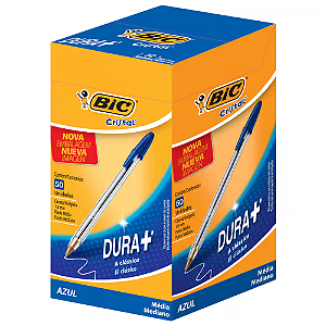 Caneta Esferográfica BIC Cristal Azul 1.0mm Caixa com 50 Unidades