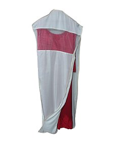 Capa Protetora Vestido Longo Em Microfibra e Visor Organza 150x60cm Offwhite
