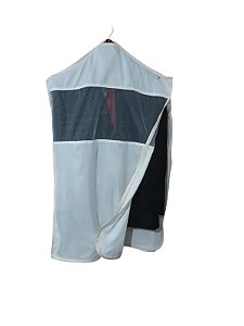 Capa Protetora  Terno Em Microfibra e Visor Organza 100x60cm Offwhite