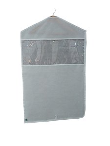 Capa Protetora Terno Em Tnt e Visor Pvc Cristal 100x60cm Branco