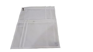 Saquinho Organizador Multiuso Tnt Organza 06 peças 20x20cm Branco
