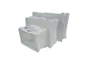 Kit Organizador De Viagem Tnt e PVC 05 Peças branco