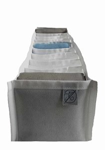 Colmeia Organizadora Gaveta Baby Tnt Estruturada 40x10x10cm Branca