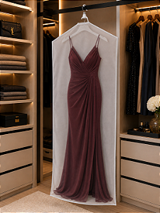 Capa Para Vestido Longo Toda Em Tnt 150x60cm Branca