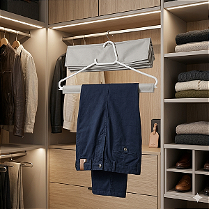 Tira Vinco Roupas Delicadas 06 Peças 35x9cm Bege Claro