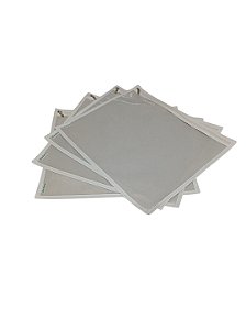 Organizador Envelope 4 peças Tnt e Visor Pvc Transparente Com Zíper Marfim 40X35cm