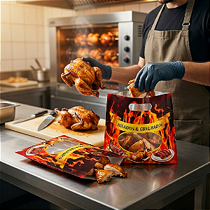 Embalagem Térmica Para Frango Assado e Demais Tipos de Grelhados - 200 Unidades