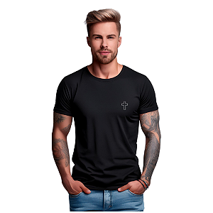 Camiseta Algodão Masculina - Cruz