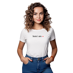 Camiseta Algodão Feminina - HERE