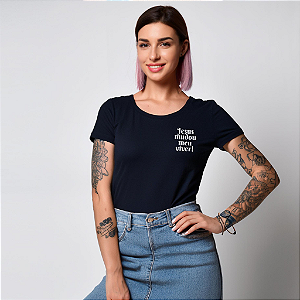 Camiseta Algodão Feminina -MEU VIVER