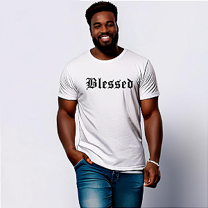 Camiseta Algodão Masculina - BLESSED