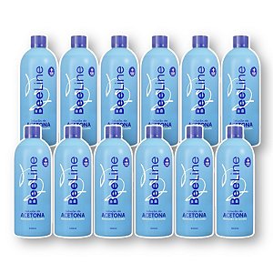 Kit Bee line com 12 unid Removedor de Esmalte a Base de Acetona 500ml cada