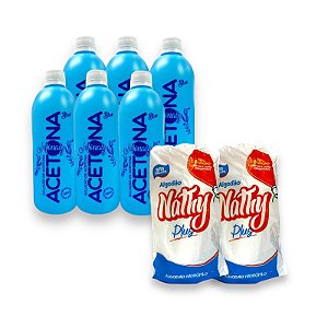 Kit Removedor acetona Monaly 500ml Algodão Nathy Hidrófilo Rolo 250g