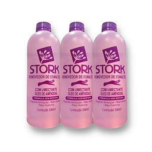 Kit Stork Removedor de Esmalte Sem Acetona 500ml 3 unidades