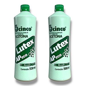 Kit 2 Lutex acetona Removedor 500ml removedor de esmalte