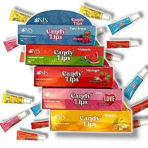 Hidratante Labial Morango Melancia Banana Tutti Frutti Love Candy Lips Efeito Gloss 10g