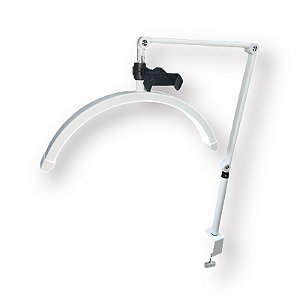 Luminária Meia Lua de Mesa com suporte para celular bivolt Controle de luz Branco