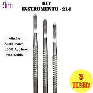 Kit 3 und Bisturi Nuclear Largo manicure instrumento 214