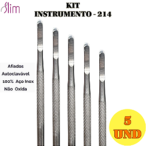 Kit 5 und Bisturi Nuclear Largo instrumento 214