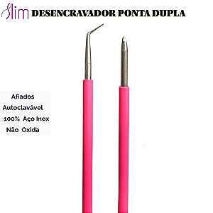 Desencravador Ponta Dupla emborrachada manicure Açox inox - Ref 102