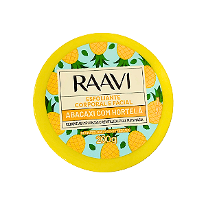 Esfoliante Corporal e Facial Abacaxi com Hortelã | Raavi | Remove as Impurezas e Revitaliza
