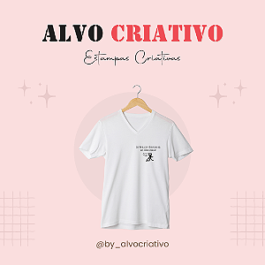 Camiseta Baby Look - Gola V  - Tema "Felicidade"