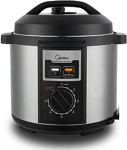Panela de Pressão Mecanica, 6L, Inox/Preto, 220v, Midea