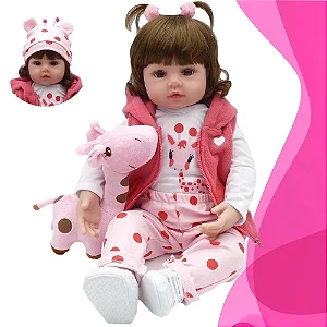 Boneca Reborn Bebe Reborn Menina 100% Silicone New Happy
