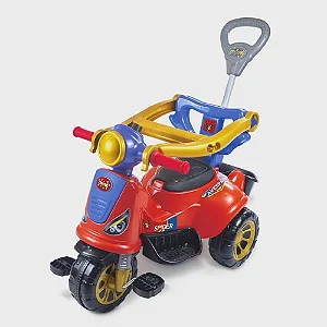 Triciclo Infantil 2 em 1 Passeio e Pedal Motoca Avespa Spider da Maral