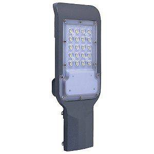 Luminária LED Pública Slim 20W SMD 6500K IP67 bivolt.