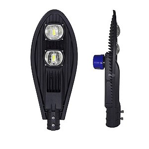 Luminária pétala publica led 100w COB com sensor fotocélula.