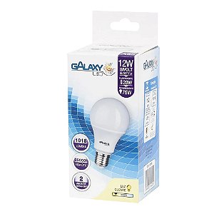 Lâmpada Led Bulbo A60 12W 3000K E27 Bivolt 1009R - Galaxy Led.