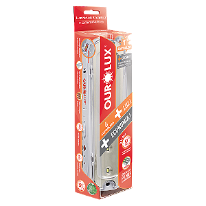 Luminária de Emergência 06 Superleds com Pilhas recarregáveis 1W 6400k.