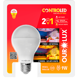 Lâmpada Inteligente Controled 9W 2 em 1 Anti-Inseto bivolt.
