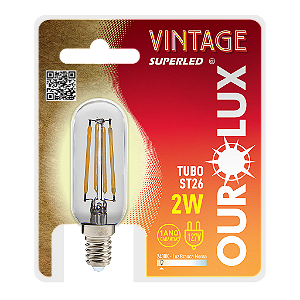 Filamento Superled Tubo ST26 2W 127V 2400K.