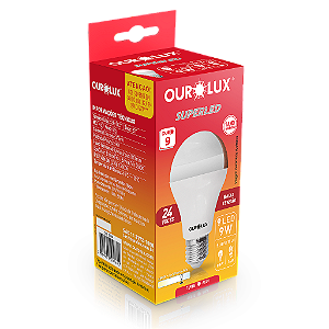 Lâmpada Superled Ouro 60 9W 24 Volts 6500K.