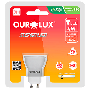 Lâmpada Superled GU10 7W bivolt 6500K 100º.