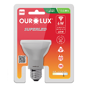 Lâmpada Superled PAR20 6W bivolt 6500K IP65 36º S.