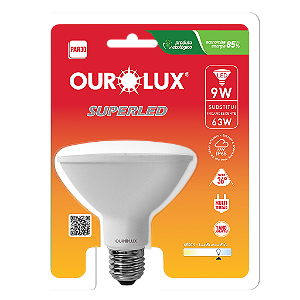 Lâmpada Superled PAR30 9W bivolt 3000K IP65 36º S.
