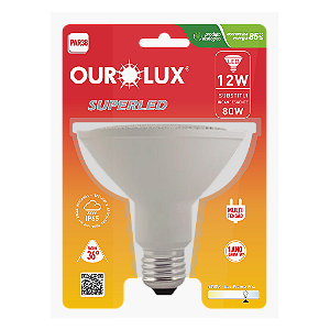 Lâmpada Superled PAR38 12W bivolt 6500K IP65 36º S.