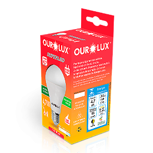 Lâmpada Superled Ouro 4,7W Bivolt 6500K.