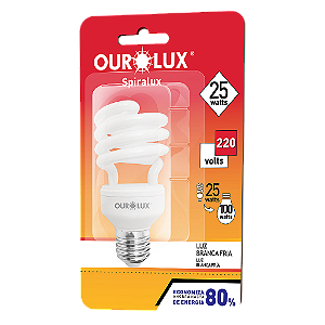 Lâmpada Fluorescente Spiralux 25W 220V 6400K.