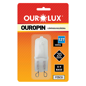 Lâmpada Halógena Ouropin G9 20W 127V Fosca.