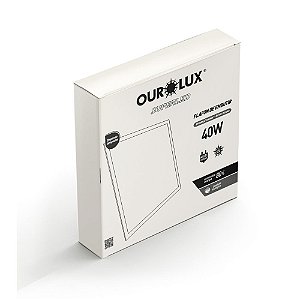 Plafon Superled de Embutir 62X62 40W bivolt 2700K.