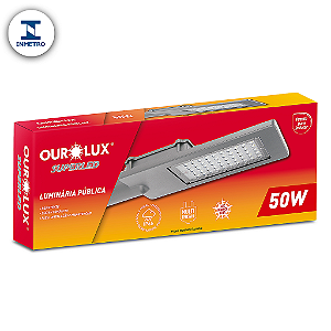 Luminária Pública LED 50W IP66 bivolt 6000K com INMETRO.