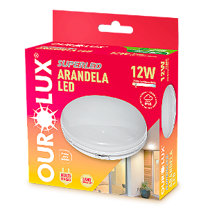 Luminária Superled Arandela 12W bivolt 2700K IP65.